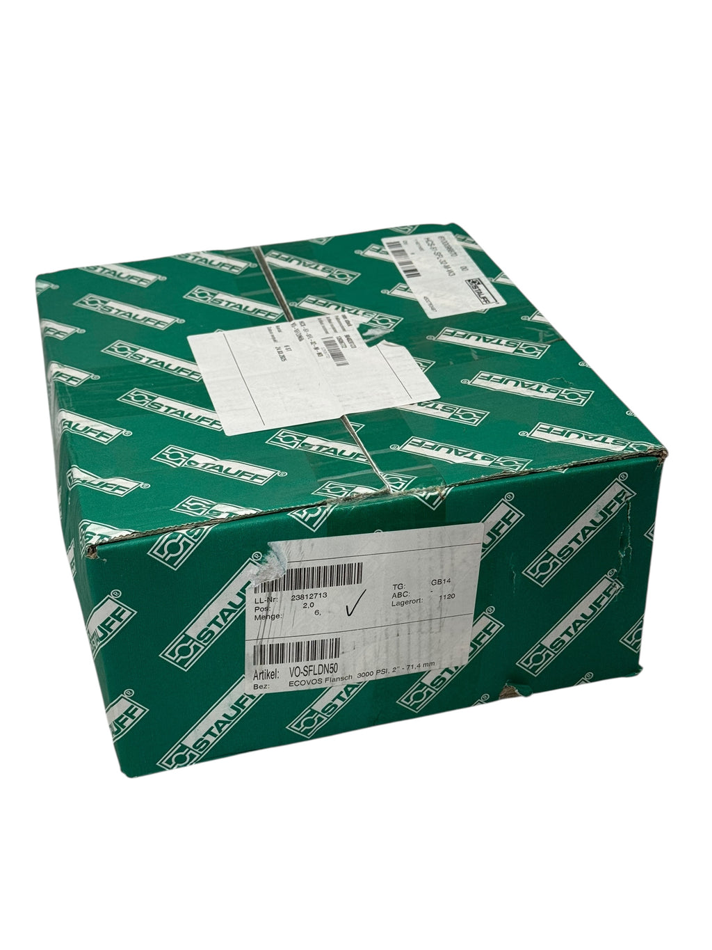6x Stauff HCS-51-SFL-32-M-W3 Schlaucharmatur Flansch 2” Stahl Hydraulik gerade