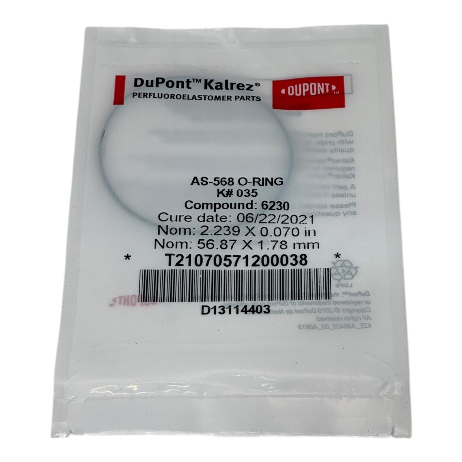 DuPont Kalrez O-Ring K035 035 6230 Compound 56.87x1.78 mm FFKM Dichtung