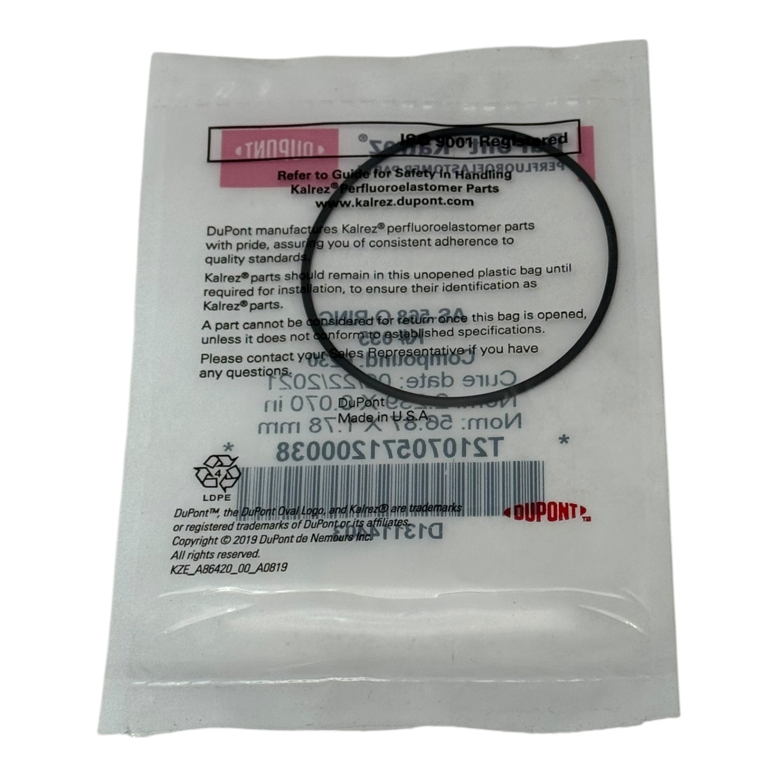 DuPont Kalrez O-Ring K035 035 6230 Compound 56.87x1.78 mm FFKM Dichtung