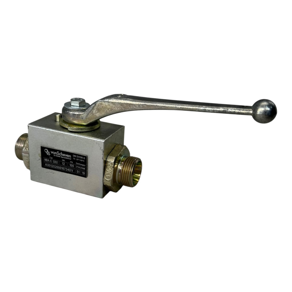Von Scheven Kugelhahn NBAC1202 G1/2" PN100 Hydraulikventil DIN-DVGW Hochdruck