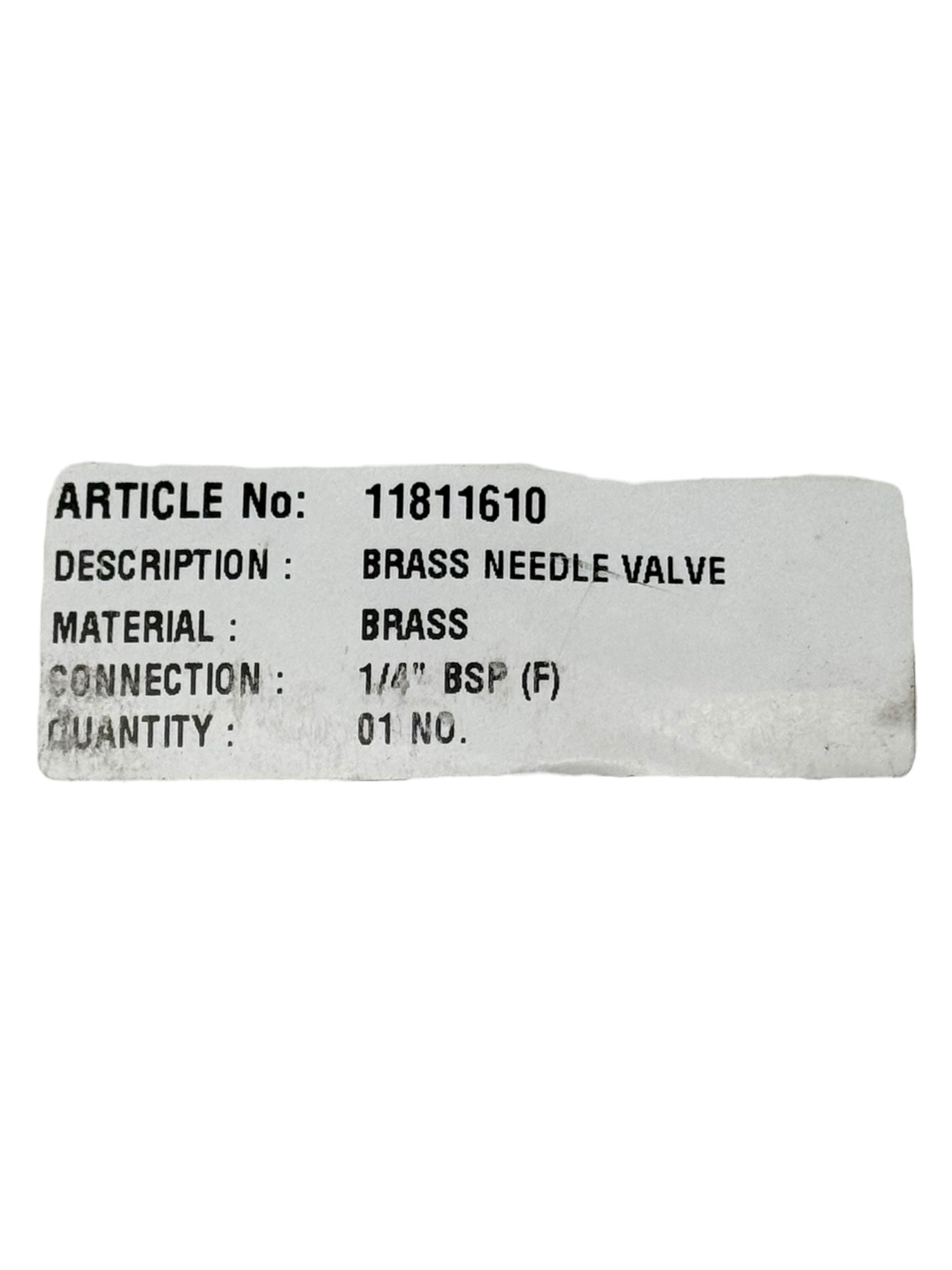 Econ Messing Nadelventil 1/4” DN8 PN100 BSP-F Feinregulierventil