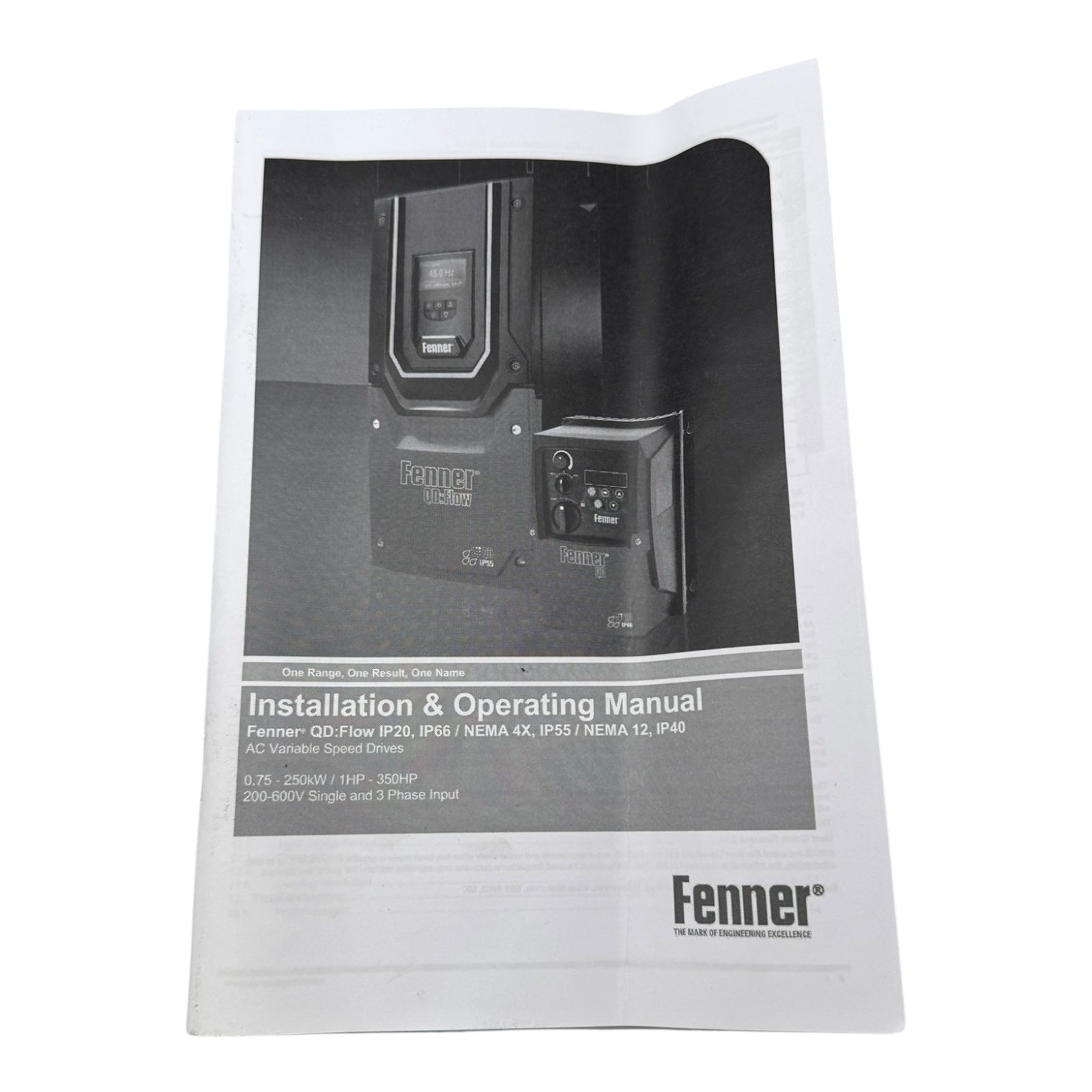 Fenner QD:Flow 582P42P2 Frequenzumrichter 2,2kW 380-480V IP20 3PH S/W2.50 UNUSED
