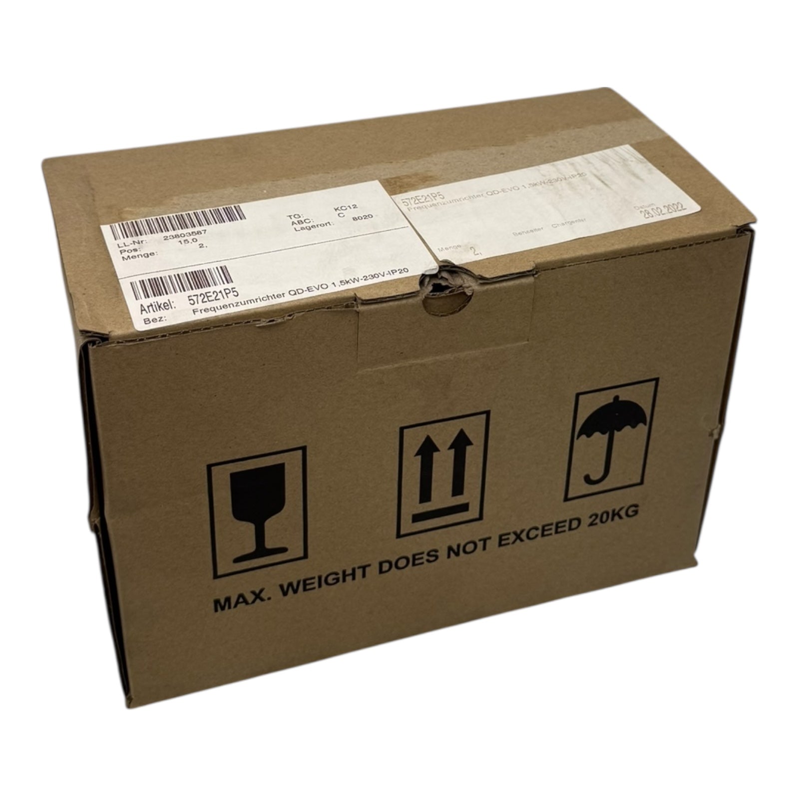 Fenner QD:EVO 57E21P5 Frequenzumrichter 7,0A 1,5kW 200-240V 7A IP20 3PH UNUSED