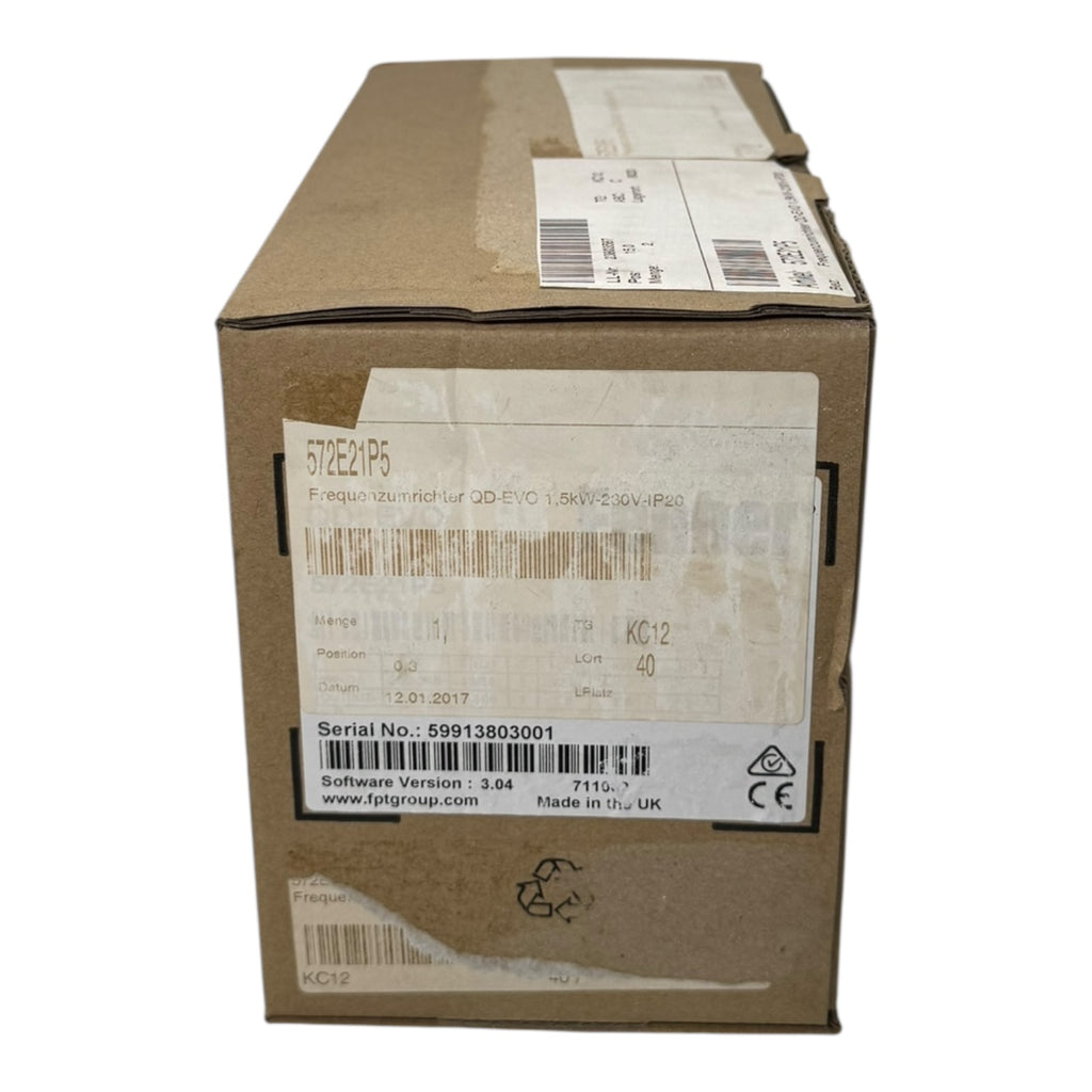 Fenner QD:EVO 57E21P5 Frequenzumrichter 7,0A 1,5kW 200-240V 7A IP20 3PH UNUSED
