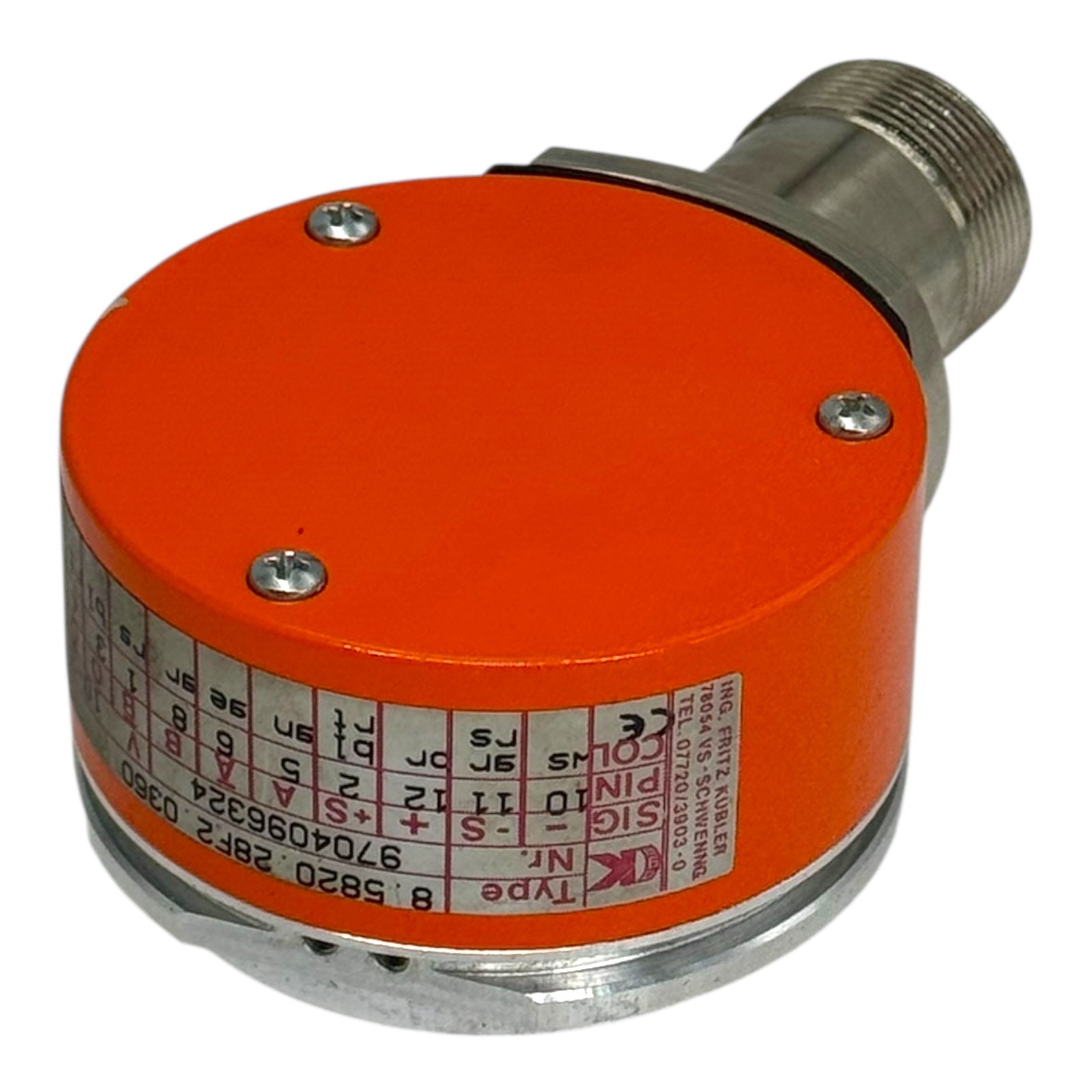 Fritz Kübler Inkrementalgeber 8.5820.28F2.0360 Encoder 360 Impulse 10–30V