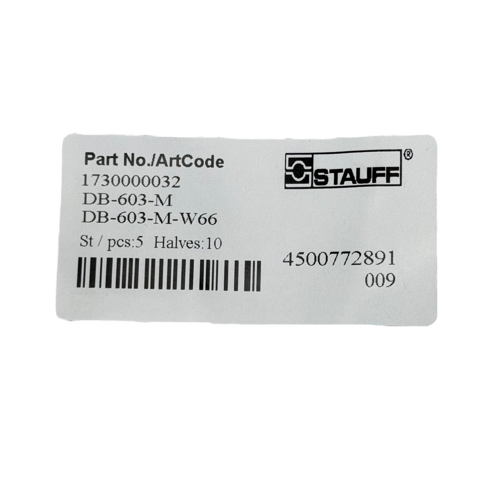 5x Stauff DB-603-M Rohrschellen Halbschalen W66 Stahl verzinkt