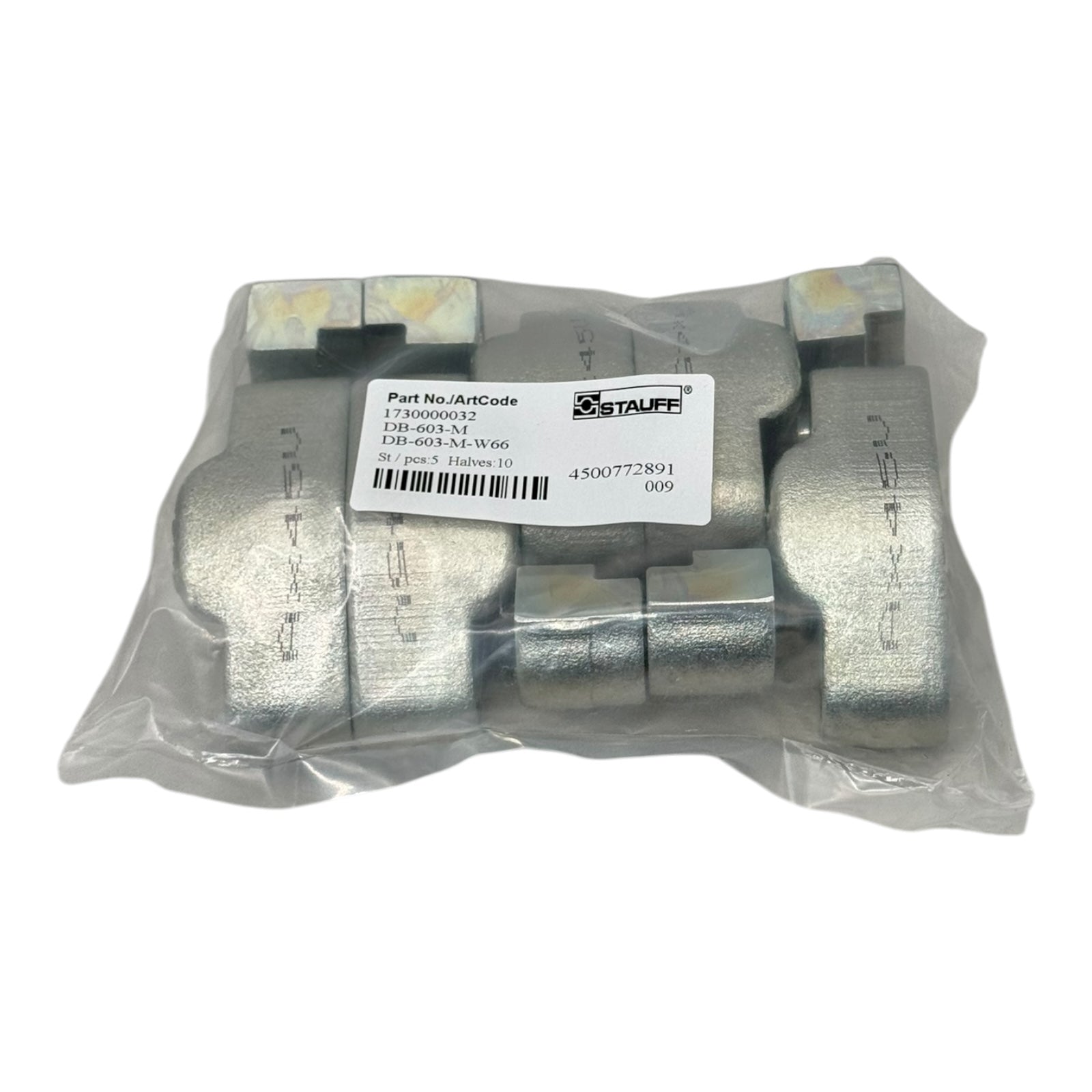 5x Stauff DB-603-M Rohrschellen Halbschalen W66 Stahl verzinkt