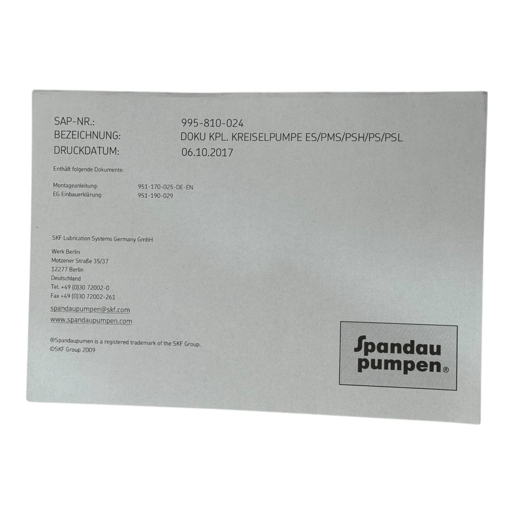 Spandau Pumpen PS-0102GBSS20K05BA Kreiselpumpe 2,2kW 400V SKF Kühlmittelpumpe