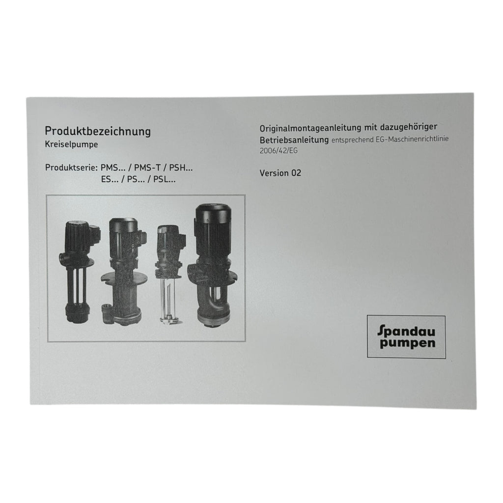 Spandau Pumpen PS-0102GBSS20K05BA Kreiselpumpe 2,2kW 400V SKF Kühlmittelpumpe