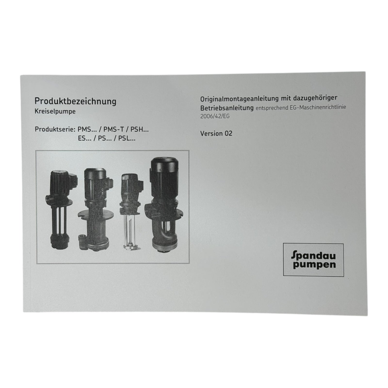 Spandau Pumpen PS-0102GBSS20K05BA Kreiselpumpe 2,2kW 400V SKF Kühlmittelpumpe
