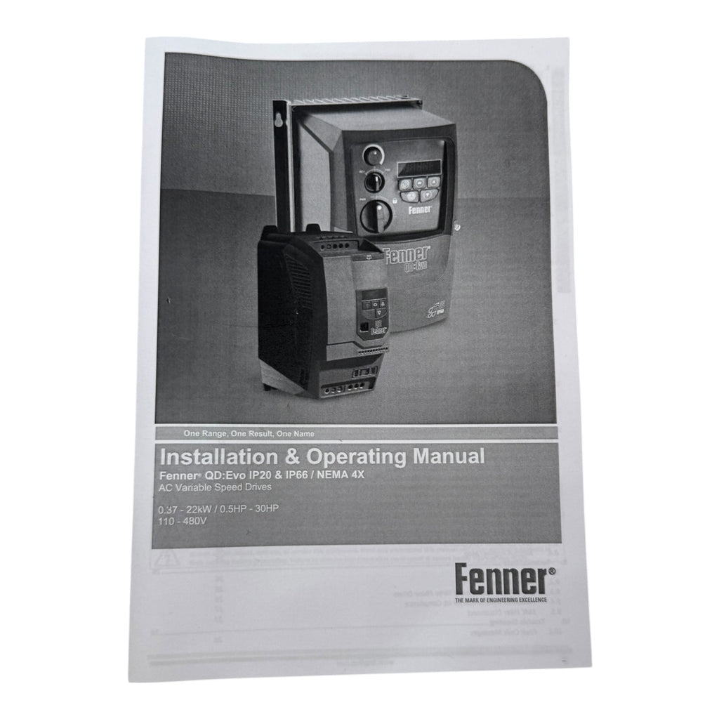 Fenner QD:EVO 57E21P5 Frequenzumrichter 7,0A 1,5kW 200-240V 7A IP20 3PH UNUSED