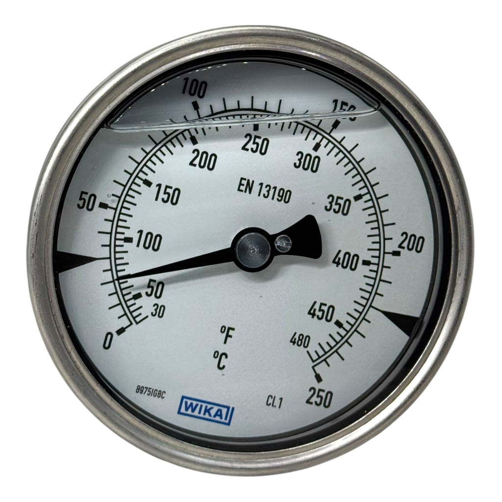 WIKA Bimetallthermometer S5550/5 NG100 0–250°C L=130mm Ø6mm Edelstahl