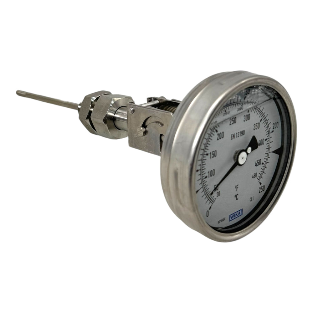 WIKA Bimetallthermometer S5550/5 NG100 0–250°C L=130mm Ø6mm Edelstahl