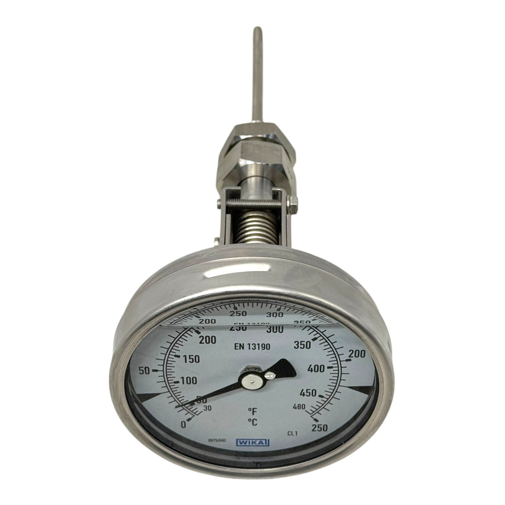 WIKA Bimetallthermometer S5550/5 NG100 0–250°C L=130mm Ø6mm Edelstahl