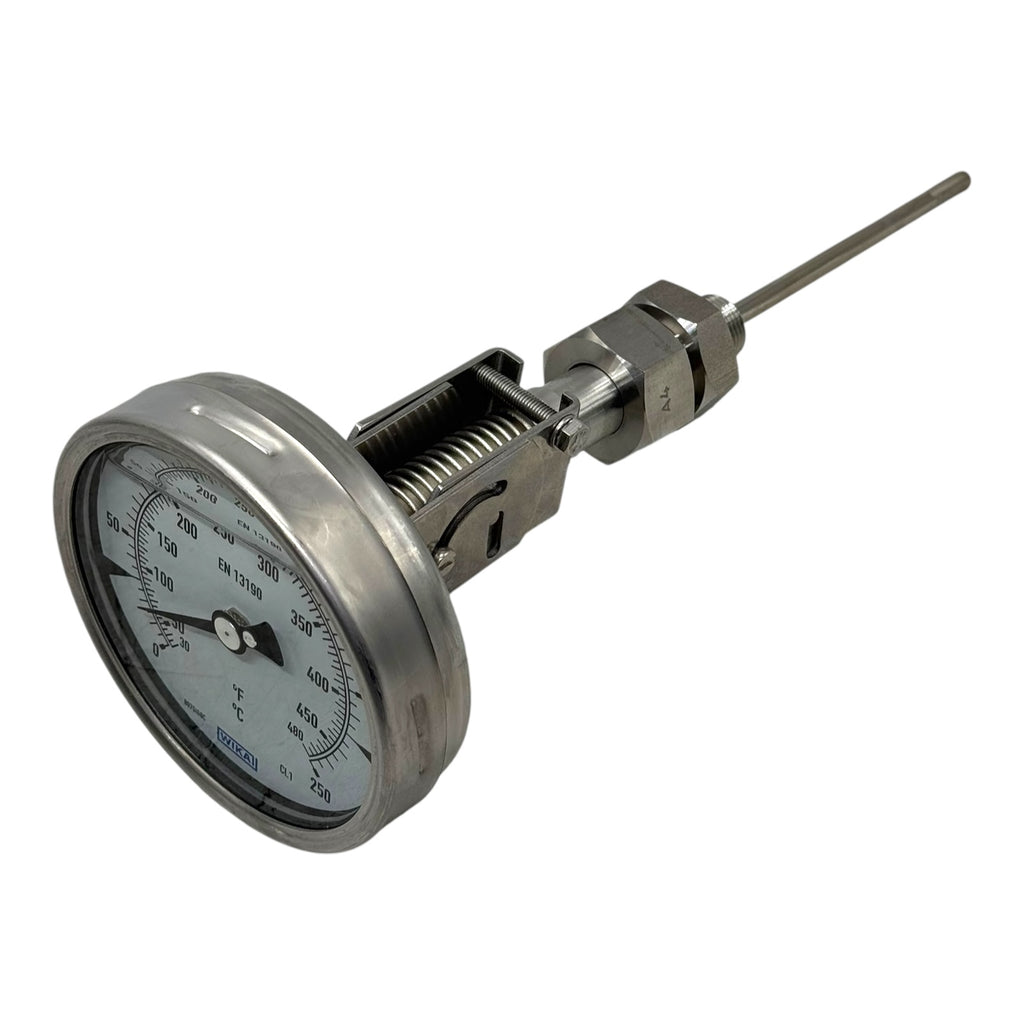WIKA Bimetallthermometer S5550/5 NG100 0–250°C L=130mm Ø6mm Edelstahl