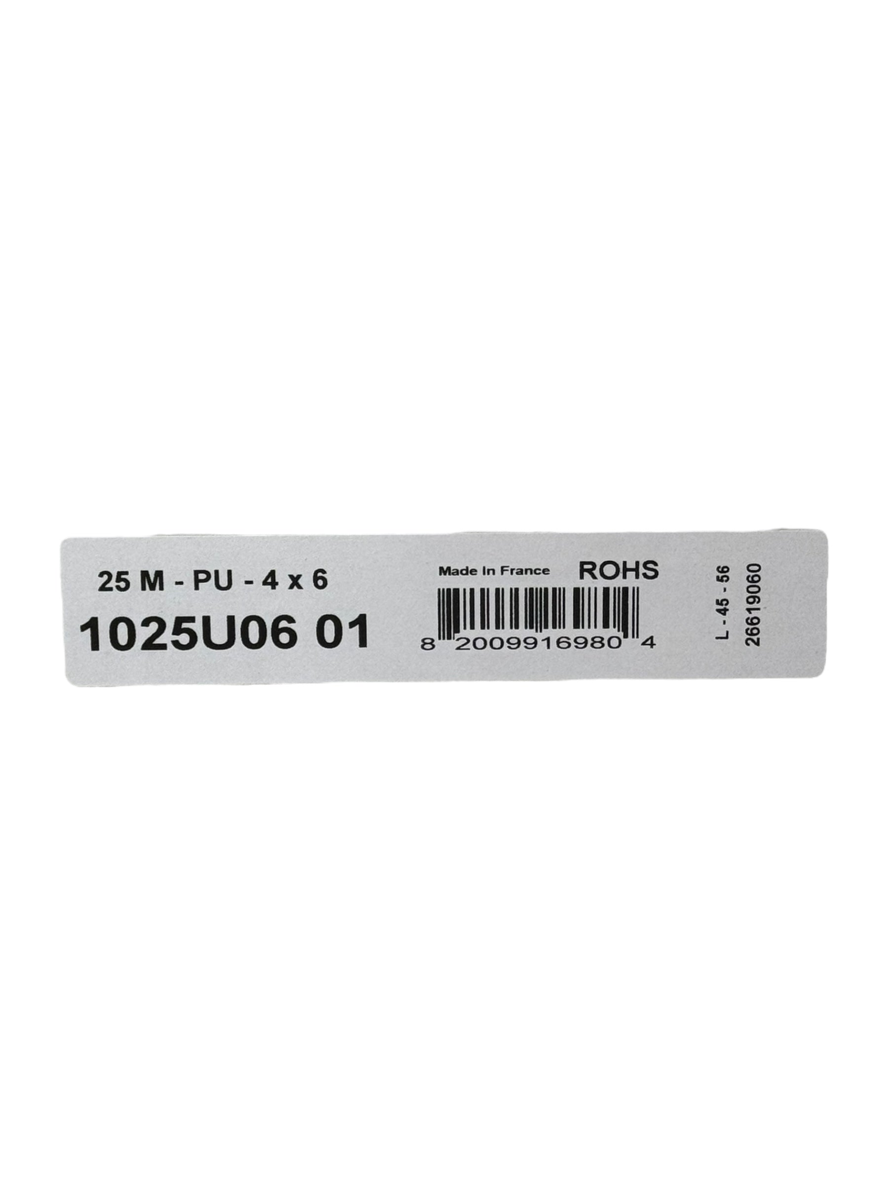 Parker Legris 1025U0601 PU Schlauch 4×6mm Pneumatik Druckluft Rohr 25m