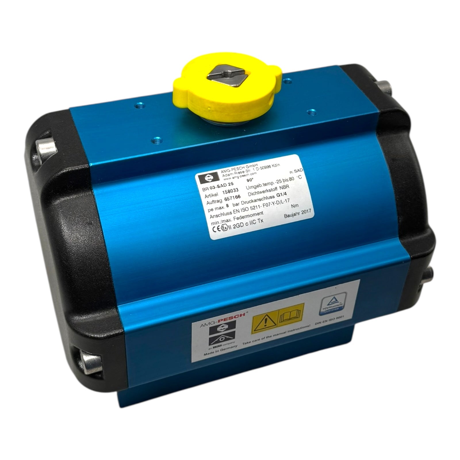 AMG-PESCH 158033 90° BR03-SAD 25 Pneumatik 8bar Schwenkantrieb doppeltwirkend EX