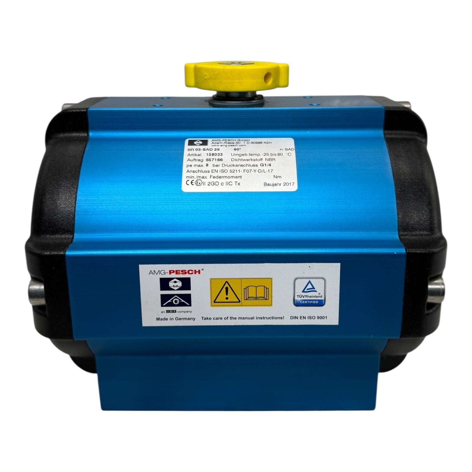 AMG-PESCH 158033 90° BR03-SAD 25 Pneumatik 8bar Schwenkantrieb doppeltwirkend EX