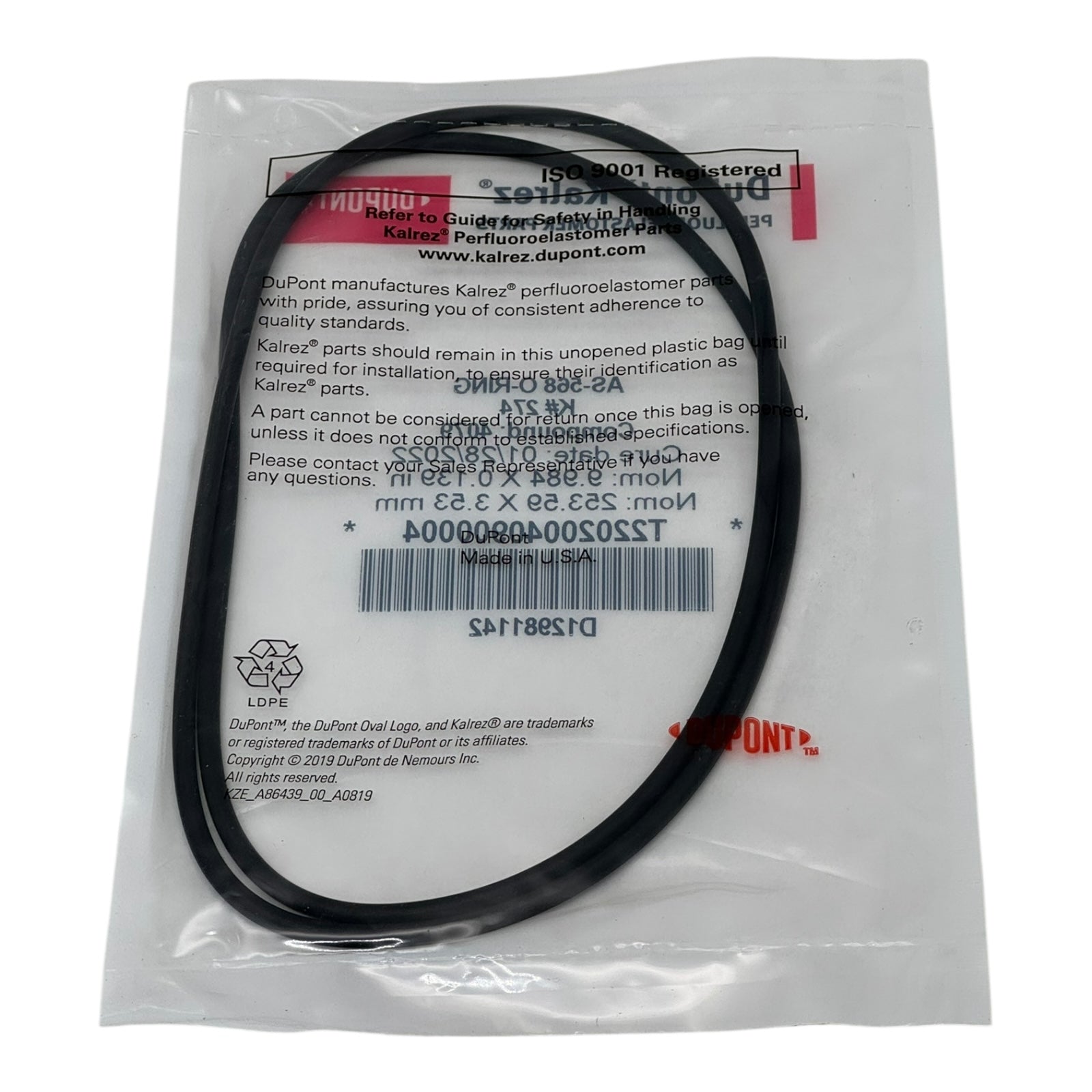 DuPont Kalrez O-Ring K274 274 4079 Compound 253.59x3.53mm FFKM Chemie Dichtung