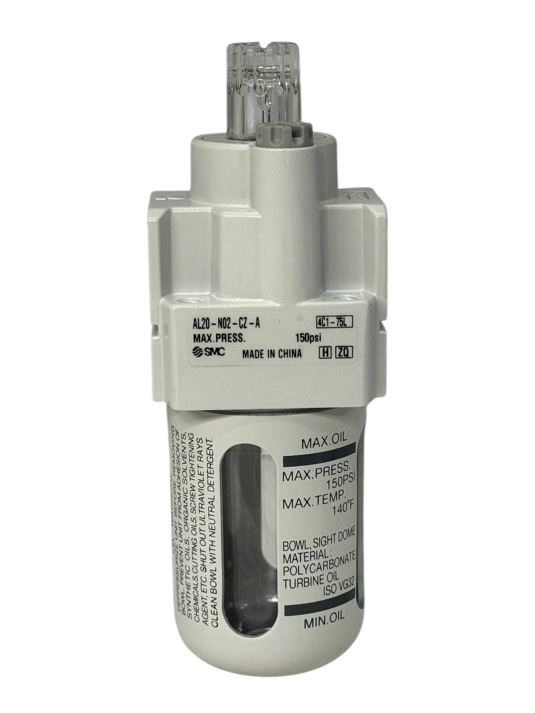 SMC AL20-N02-CZ-A Öler Wartungseinheit Pneumatik 1/4” BSP 150psi 140°F 60°C