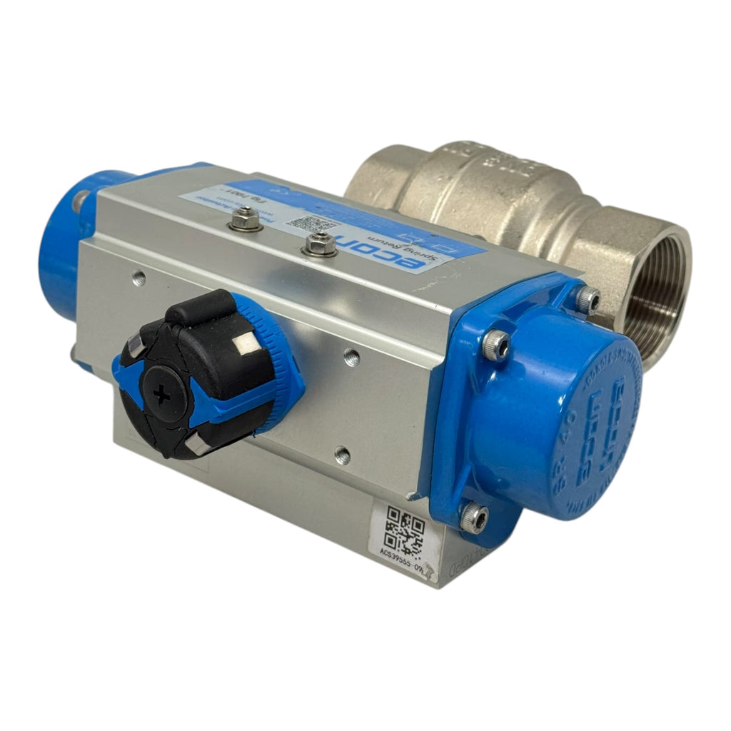 Econ Fig.7901 Pneumatikaktor Spring Return mit Kugelhahn DN40 PN25 MSS58