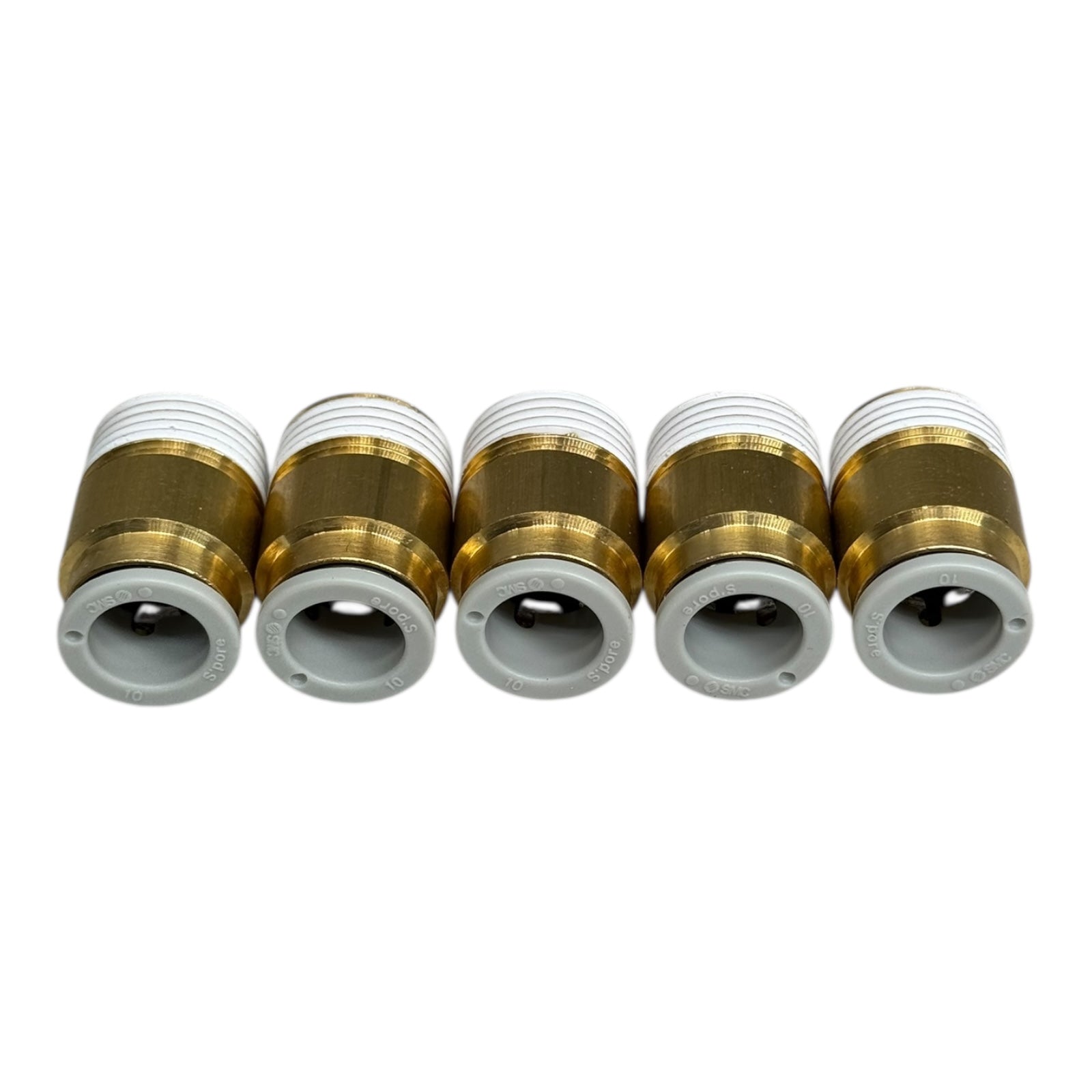 5x SMC KQ2S10-03AS Steckverbinder 10mm Schlauchanschluss R3/8” Pneumatik Fitting