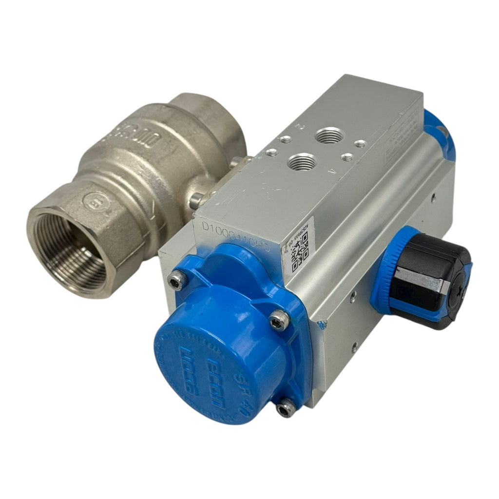 Econ Fig.7901 Pneumatikaktor Spring Return mit Kugelhahn DN40 PN25 MSS58