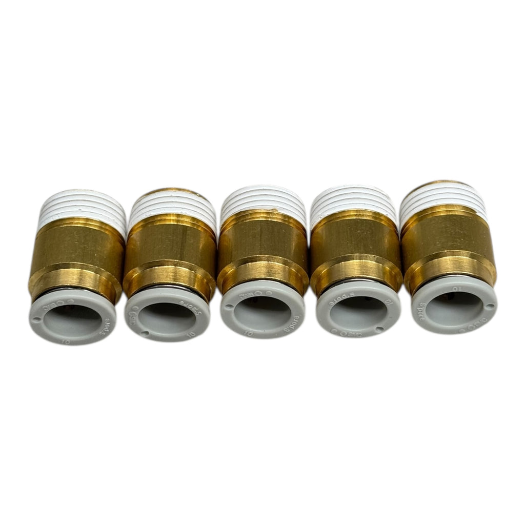5x SMC KQ2S10-03AS Steckverbinder 10mm Schlauchanschluss R3/8” Pneumatik Fitting