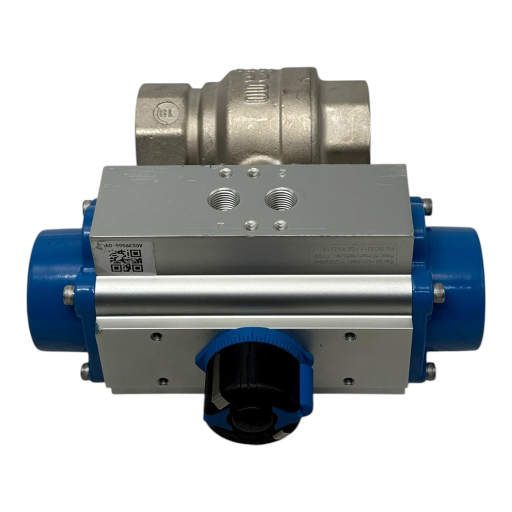 Econ Fig.7901 Pneumatikaktor Spring Return mit Kugelhahn DN40 PN25 MSS58