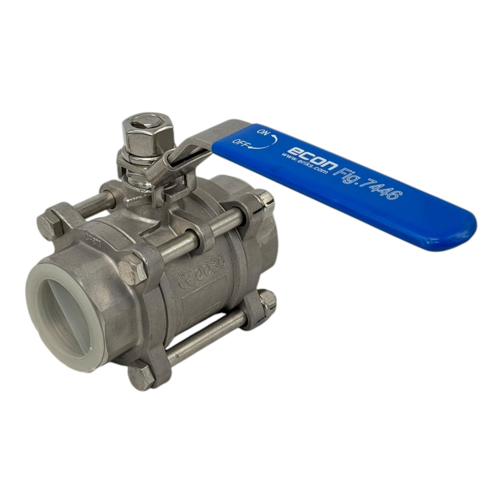 Econ Kugelhahn DN40 1½” 3-teilig Edelstahl PN69 1000 WOG Innengewinde