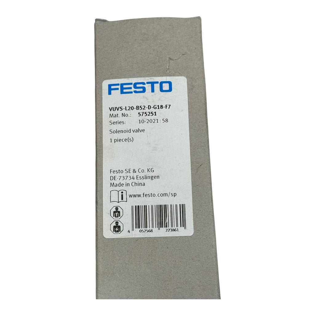 Festo VUVS-L20-B52-D-G18-F7 Magnetventil 575251 5/2-Wege Pneumatikventil