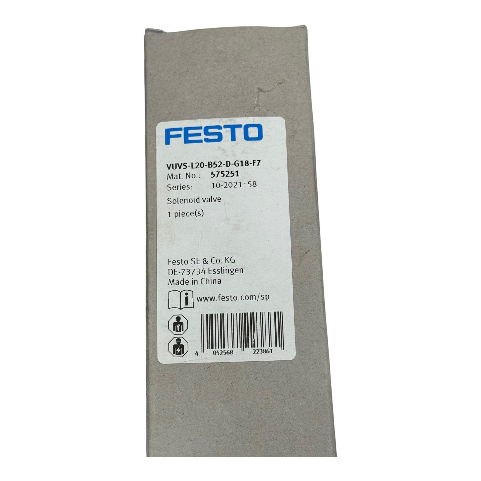 Festo VUVS-L20-B52-D-G18-F7 Magnetventil 575251 5/2-Wege Pneumatikventil