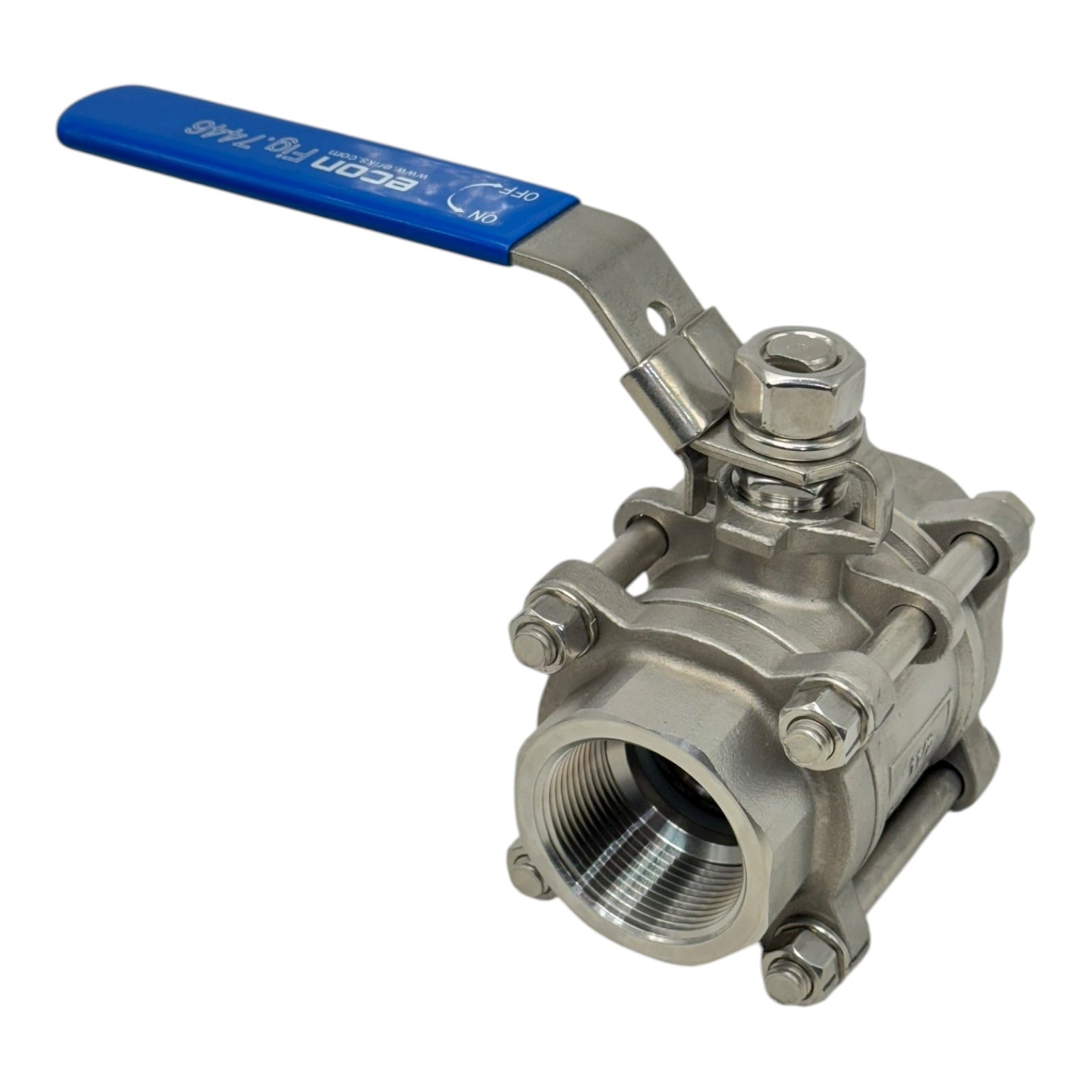 Econ Kugelhahn DN40 1½” 3-teilig Edelstahl PN69 1000 WOG Innengewinde