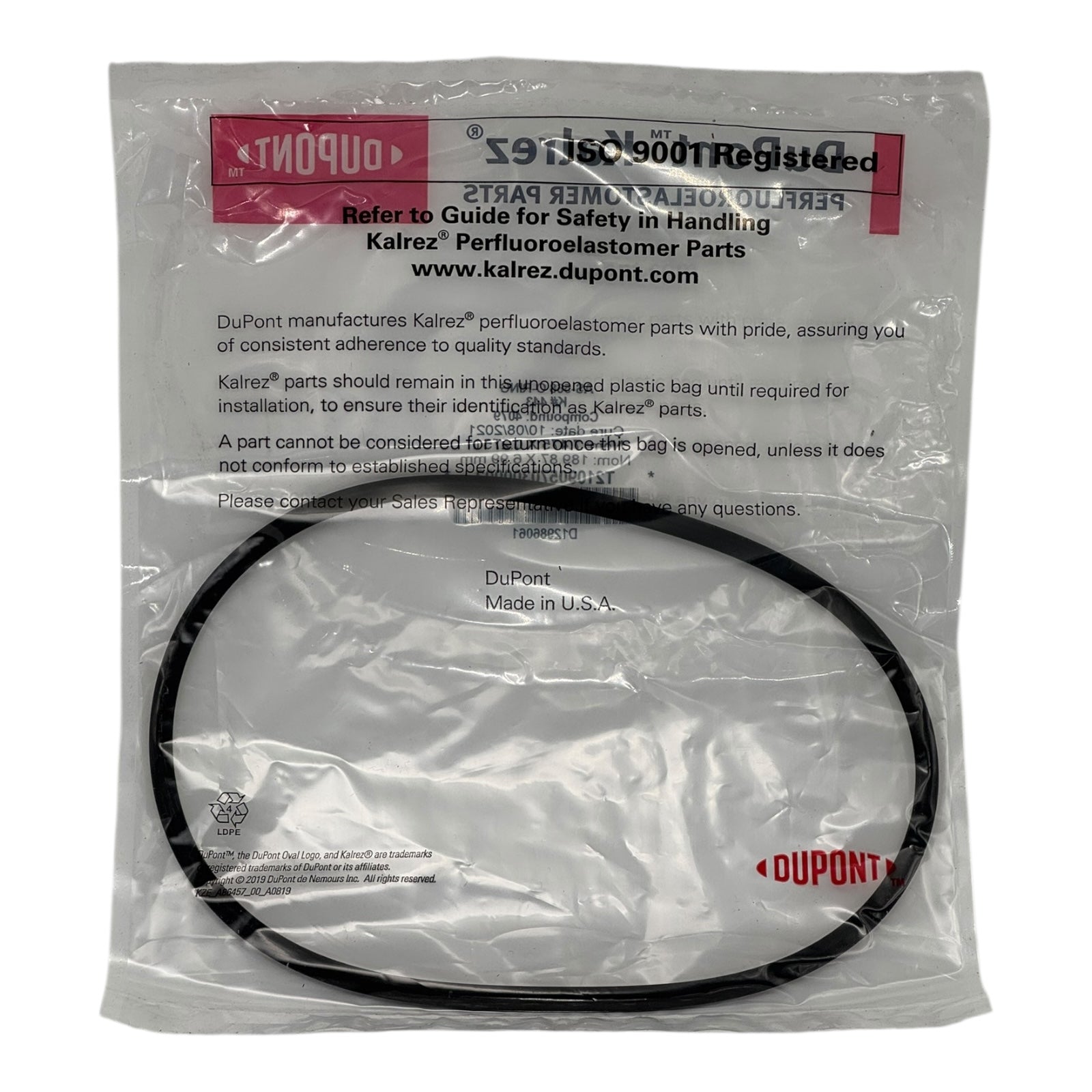 DuPont Kalrez O-Ring 443 K443 4079 Compound 189.87x6.99 mm FFKM Chemie Dichtung