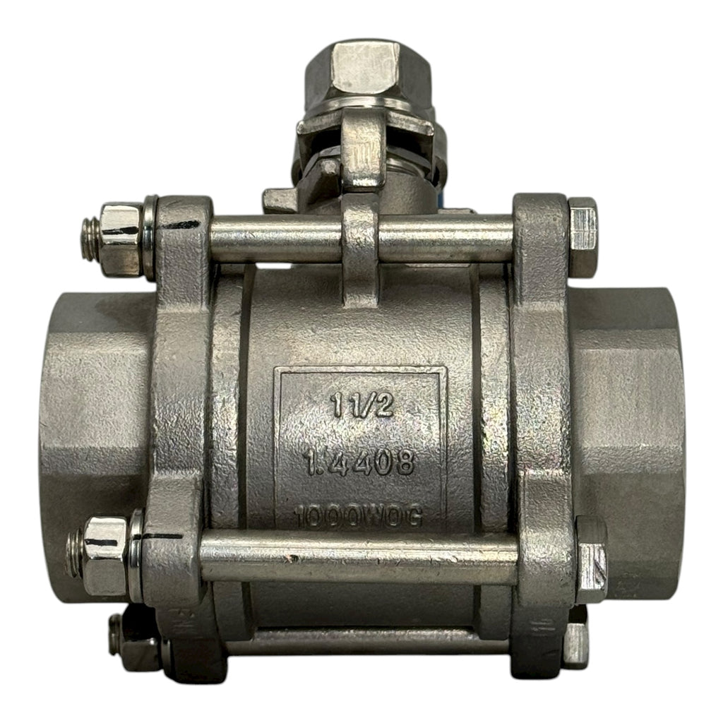 Econ Kugelhahn DN40 1½” 3-teilig Edelstahl PN69 1000 WOG Innengewinde