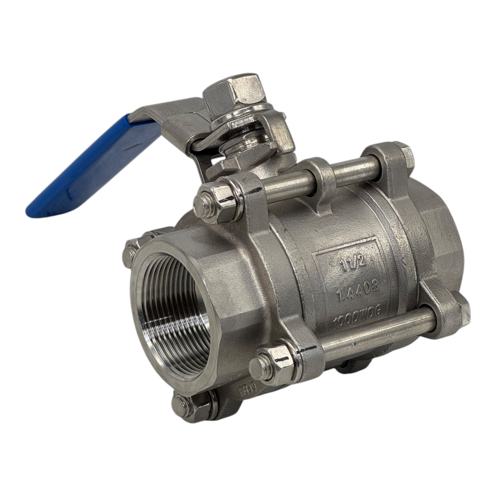 Econ Kugelhahn DN40 1½” 3-teilig Edelstahl PN69 1000 WOG Innengewinde