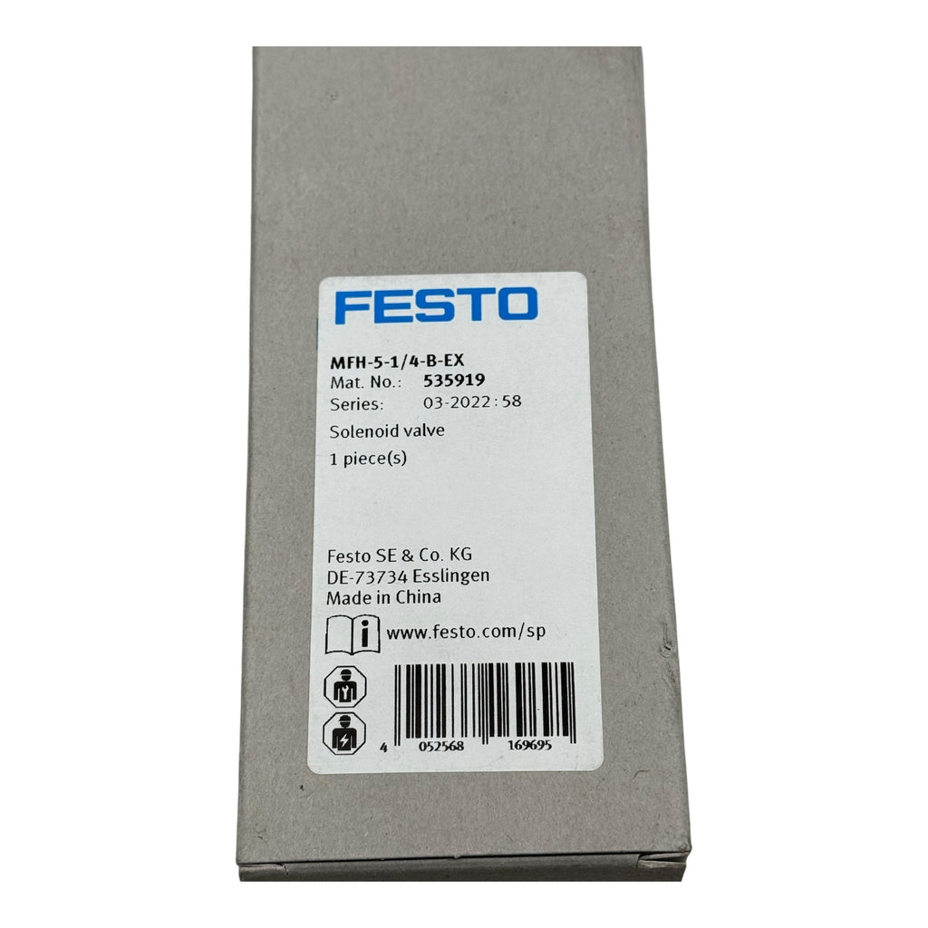 Festo MFH-5-1/4-B-EX Magnetventil 535919 5/2-Wege Ex-Schutz 2–10 bar 1/4”