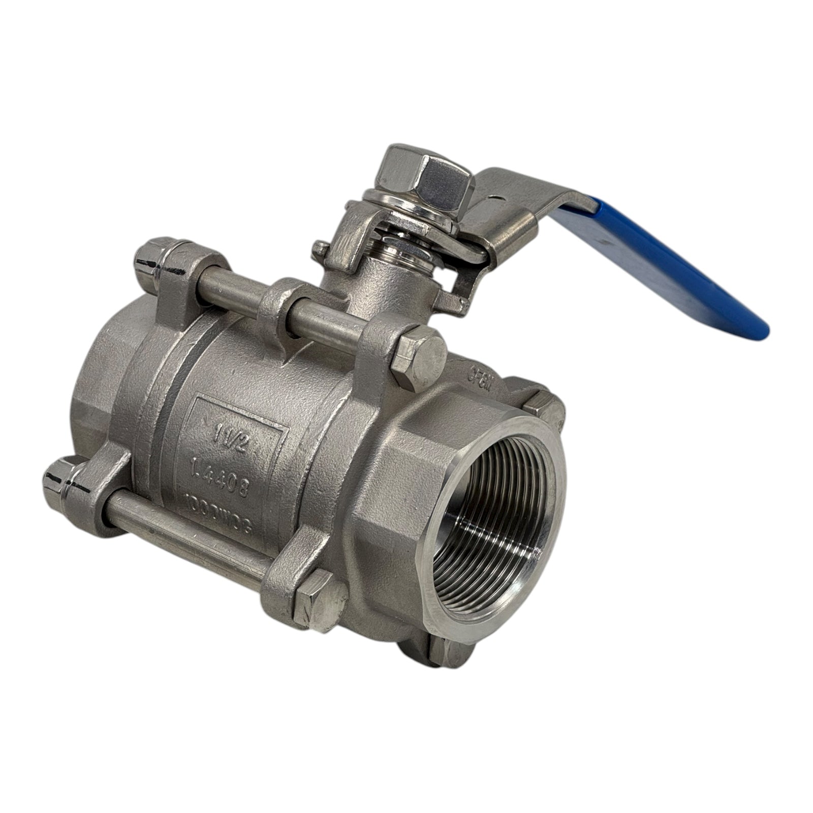 Econ Kugelhahn DN40 1½” 3-teilig Edelstahl PN69 1000 WOG Innengewinde