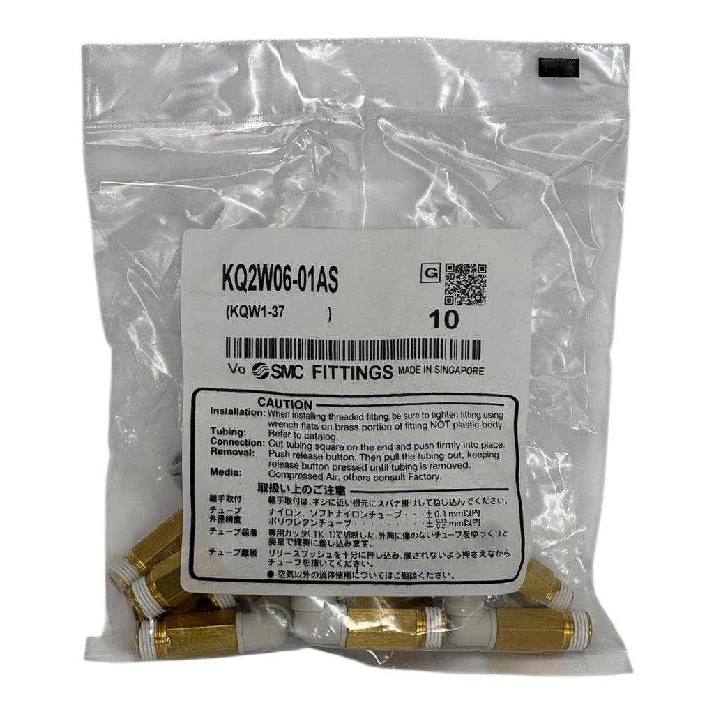 10x SMC KQ2W06-01AS Winkelverschraubung 6 mm–R1/8” Pneumatik Fitting