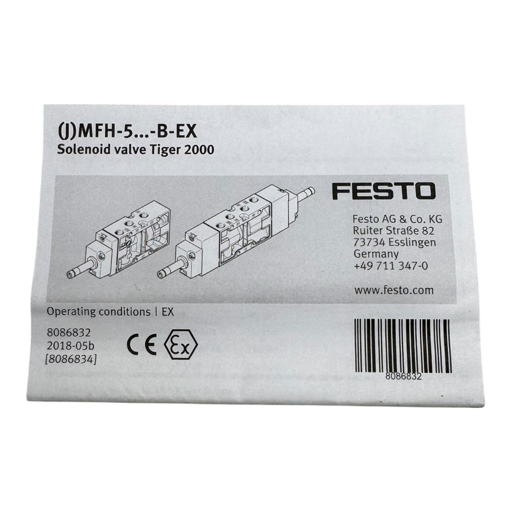 Festo MFH-5-1/4-B-EX Magnetventil 535919 5/2-Wege Ex-Schutz 2–10 bar 1/4”
