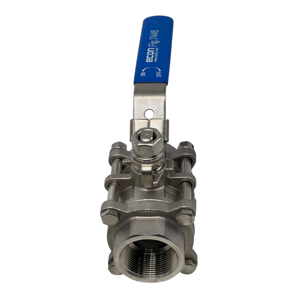 Econ Kugelhahn DN40 1½” 3-teilig Edelstahl PN69 1000 WOG Innengewinde
