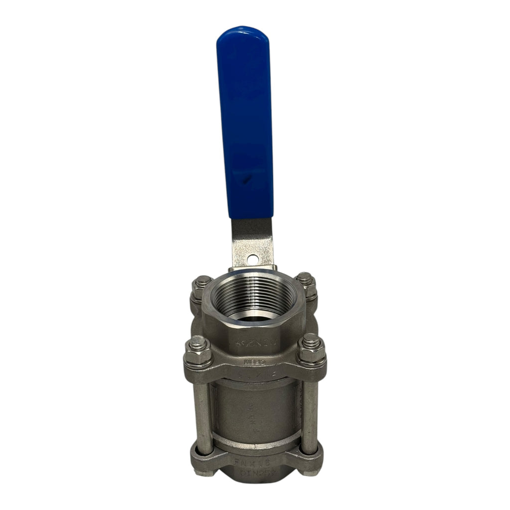 Econ Kugelhahn DN40 1½” 3-teilig Edelstahl PN69 1000 WOG Innengewinde
