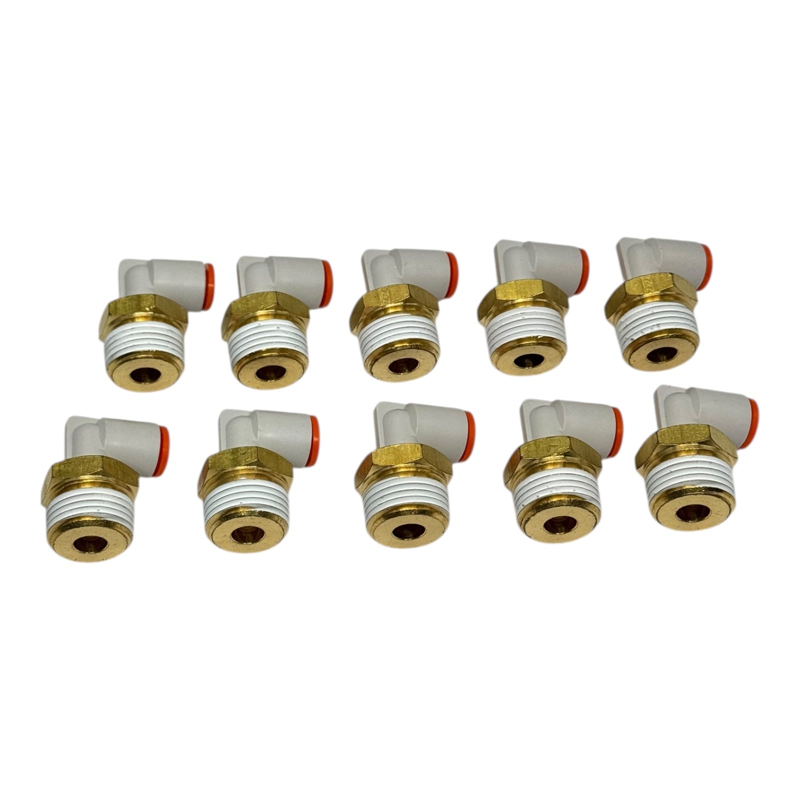 10x SMC KQ2L07-36AS Winkelstecker 7 mm–R3/8” Pneumatik Fitting
