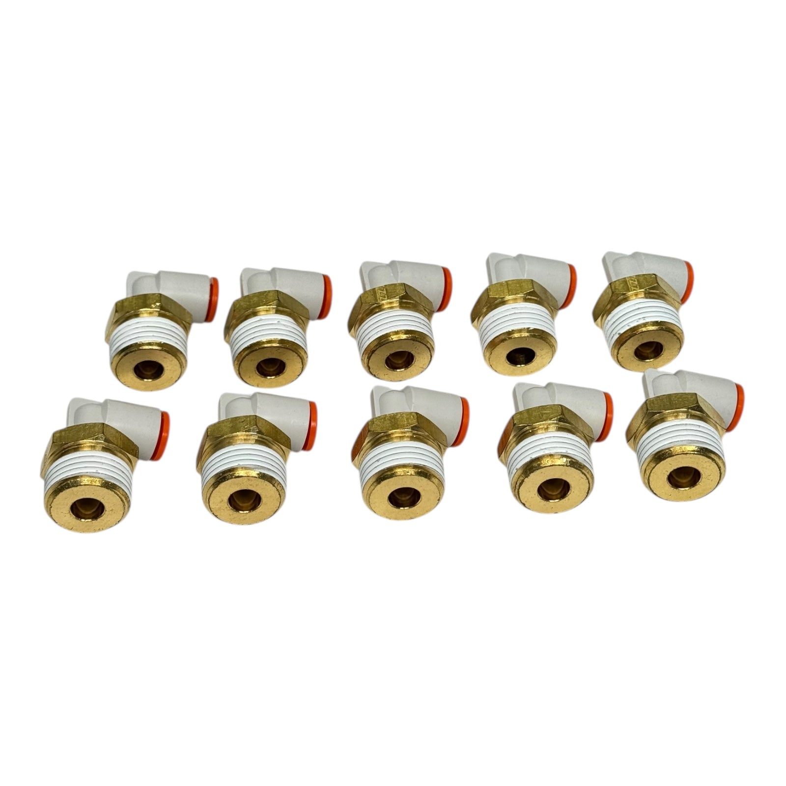 10x SMC KQ2L07-36AS Winkelstecker 7 mm–R3/8” Pneumatik Fitting