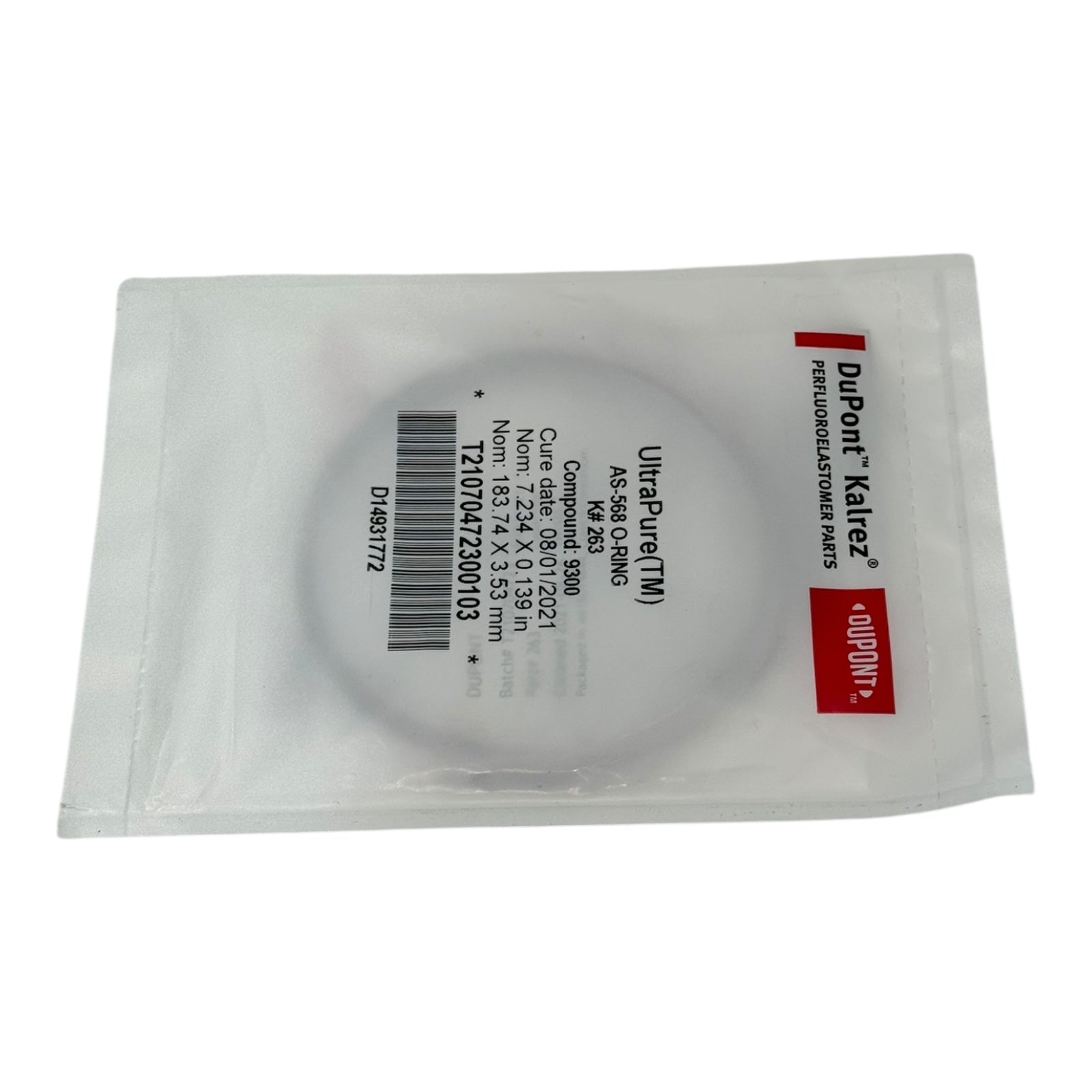 DuPont Kalrez 9300 UltraPure O-Ring K263 183.74x3.53 mm Perfluorelastomer