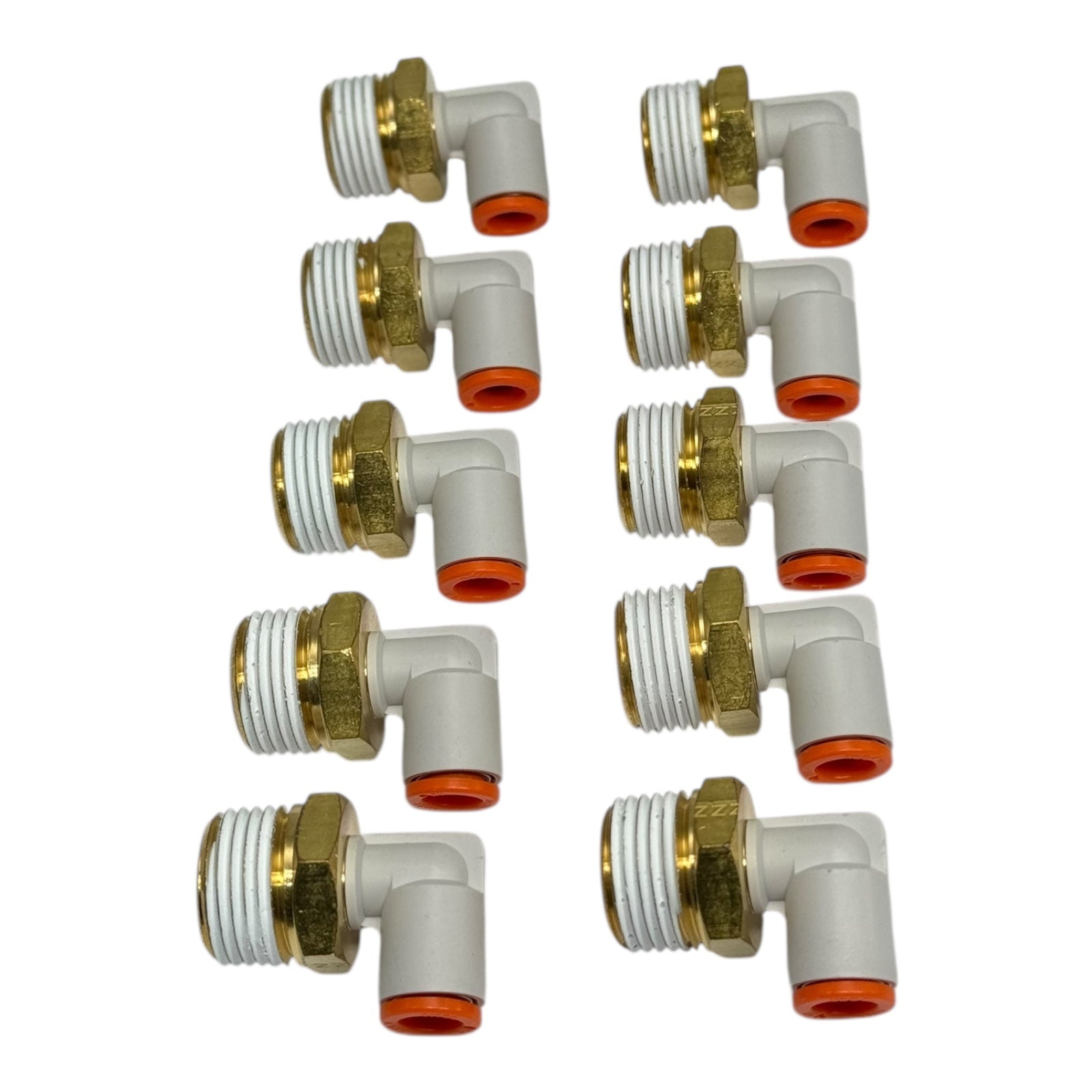 10x SMC KQ2L07-36AS Winkelstecker 7 mm–R3/8” Pneumatik Fitting
