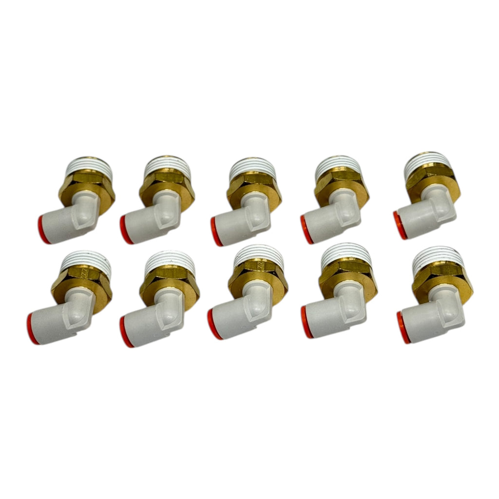 10x SMC KQ2L07-36AS Winkelstecker 7 mm–R3/8” Pneumatik Fitting