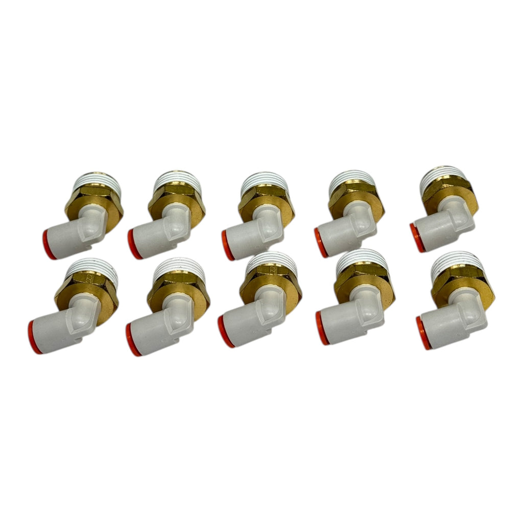 10x SMC KQ2L07-36AS Winkelstecker 7 mm–R3/8” Pneumatik Fitting