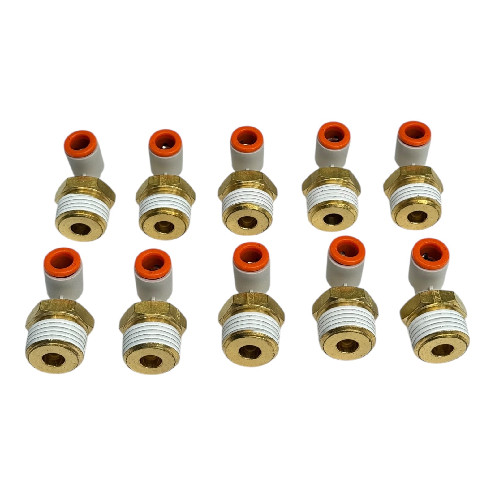 10x SMC KQ2L07-36AS Winkelstecker 7 mm–R3/8” Pneumatik Fitting