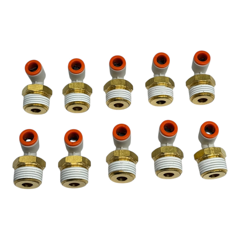 10x SMC KQ2L07-36AS Winkelstecker 7 mm–R3/8” Pneumatik Fitting